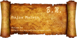Bajza Malvin névjegykártya